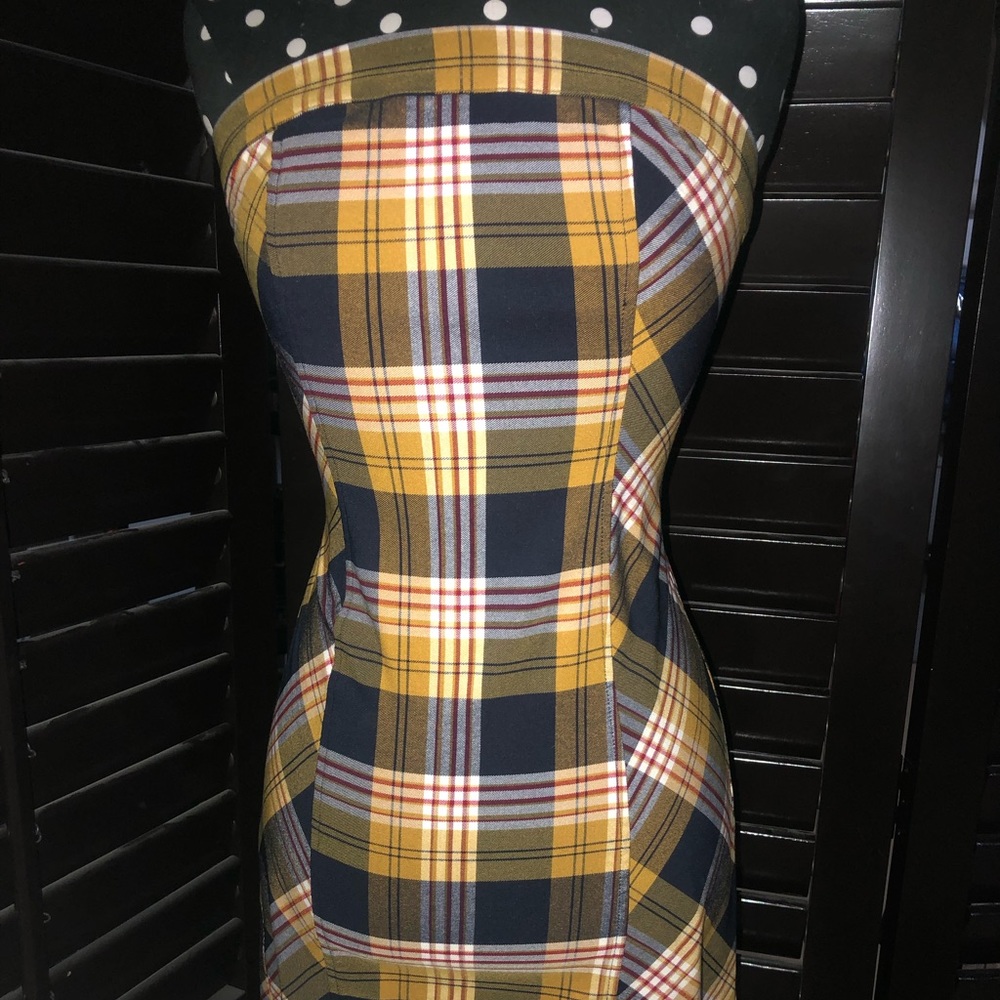 Plaid tube dress